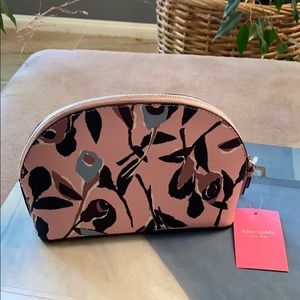Kate Spade Leather Medium Dome Cosmetic Case/New